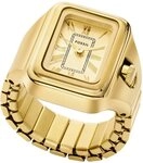 Fossil Quarzuhr RAQUEL WATCH RING ES5343, Quarzuhr, Damenuhr, analog, Edelstahl,
