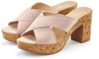 LASCANA Sommerschuh, offener Schuh, Sandalette, Mule, Pantolette aus Leder mit