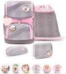 Belmil Schulranzen Smarty Schulranzen Set 5-teilig mit 6 Patches
