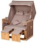 Outsunny Strandkorb Volllieger, BxTxH: 118x190x150 cm, Halblieger, (Volllieger,