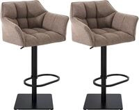 CLP Barhocker Damaso (Set, 2er), mit Stoffbezug, h&ouml;henverstellbar