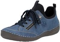 Slip-On Sneaker RIEKER, Damen, Gr. 36, schwarz (jeansblau, schwarz),