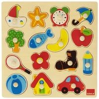 Jumbo Puzzle Goula D53023 - Holzpuzzle: Silhouetten, 15 Teile, Puzzleteile