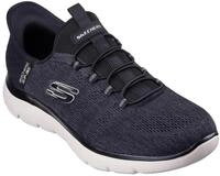 Slip-On Sneaker SKECHERS "SUMMITS-KEY PACE", Herren, Gr. 43, schwarz, Textil, Schuhe