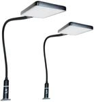 kalb Bettleuchte Flexible 4W LED Leseleuchte Nachttischlampe Bettlampe schwarz, 2er