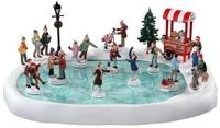 LeMax Weihnachtsdorf Schlittschuhfahrer / Skating Pond with Sound 94048
