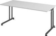 HAMMERBACHER Schreibtisch Schreibtisch C-Fu&szlig; 180x80cm Grau/Graphit