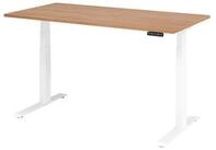 HAMMERBACHER Schreibtisch Schreibtisch el 160x80cm wei&szlig;/nussbaum