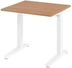 b&uuml;m&ouml; Schreibtisch XB-Serie, Quadrat: 80 x 80 cm - Dekor: Nussbaum - Gestell:...