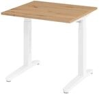 b&uuml;m&ouml; Schreibtisch XB-Serie, Quadrat: 80 x 80 cm - Dekor: Asteiche - Gestell:...
