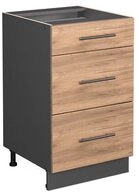 Vicco Unterschrank Fame-Line, Goldkraft Eiche/Anthrazit, 50 cm ohne...