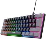 Trust GXT 867 Acira Mini Gaming Tastatur mechanisch 60% f&uuml;r PC Laptop