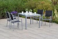 MERXX Garten-Essgruppe &raquo;Milano&laquo;, (Set, 5-tlg., Pulverbeschichtetes