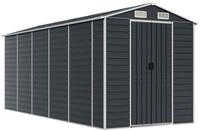 vidaXL Ger&auml;tehaus, Gartenhaus Anthrazit 191x470x198 cm Verzinkter Stahl