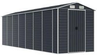 vidaXL Gartenhaus Ger&auml;tehaus Anthrazit 191x640x198 cm Verzinkter Stahl