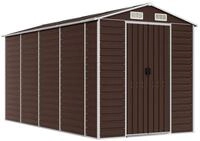 vidaXL Gartenhaus Gartenhaus Braun 191x385x198 cm Verzinkter Stahl