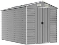 vidaXL Gartenhaus Gartenhaus Hellgrau 191 x 300 x 198 cm Verzinkter Stahl