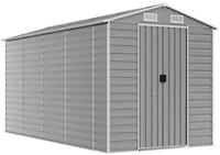 vidaXL Gartenhaus Gartenhaus Hellgrau 191x385x198 cm Verzinkter Stahl
