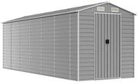 vidaXL Gartenhaus Gartenhaus Hellgrau 191 x 555 x 198 cm Verzinkter Stahl