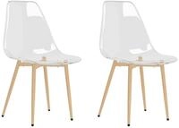 vidaXL Esszimmerstuhl, Essst&uuml;hle 2 Stk. Transparent PET