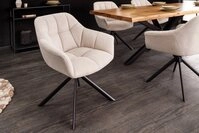 riess-ambiente Polsterstuhl PAPILLON champagner beige &ndash; Strukturstoff, mit