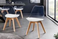 riess-ambiente Esszimmerstuhl SCANDINAVIA MEISTERST&Uuml;CK transparent / wei&szlig; / natur