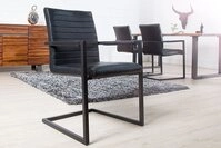 riess-ambiente Freischwinger LOFT antik schwarz / schwarz (Einzelartikel, 1 St),