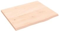 vidaXL Tischplatte Tischplatte 60x50x2 cm Massivholz Eiche Unbehandelt (1 St)