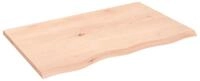 vidaXL Tischplatte, 80x50x2 cm Massivholz Eiche Unbehandelt