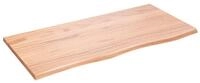 vidaXL Tischplatte Tischplatte Hellbraun 100x50x2 cm Massivholz Eiche Behandelt (1