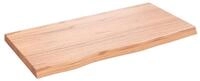 vidaXL Tischplatte Tischplatte Hellbraun 80x40x(2-4) cm Massivholz Eiche Behandelt (1