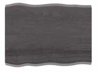 vidaXL Tischplatte Tischplatte 80x60x(2-4) cm Massivholz Behandelt Baumkante (1...