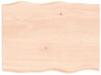 vidaXL Tischplatte 80 x 60 x 4 cm Schreibtischplatte 80x60x4 cm Massivholz Eiche
