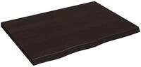 vidaXL Tischplatte vidaXL Tischplatte Dunkelbraun 80x60x(2-4)cm Massivholz Eiche