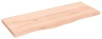 vidaXL Tischplatte Tischplatte 100x40x(2-4) cm Massivholz Eiche Unbehandelt (1...