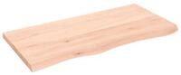 vidaXL Tischplatte Tischplatte 100x50x(2-4) cm Massivholz Eiche Unbehandelt (1...