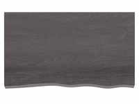 vidaXL Tischplatte Tischplatte Dunkelbraun 100x60x(2-4)cm Massivholz Eiche (1...