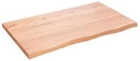 vidaXL Tischplatte Tischplatte Hellbraun 100x60x(2-4)cm Massivholz Eiche Behandelt (1