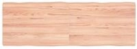 vidaXL Tischplatte Tischplatte 120x40x(2-4) cm Massivholz Behandelt Baumkante...