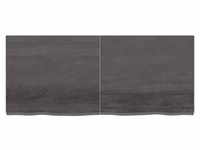 vidaXL Tischplatte Tischplatte Dunkelbraun 140x60x(2-4)cm Massivholz Eiche (1...