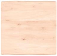 vidaXL Tischplatte Tischplatte 60x60x(2-6) cm Massivholz Unbehandelt Baumkante...