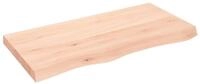 vidaXL Tischplatte Tischplatte 100x50x(2-6) cm Massivholz Eiche Unbehandelt (1...