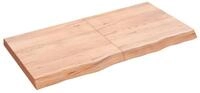 vidaXL Tischplatte Tischplatte Hellbraun 120x60x(2-6)cm Massivholz Eiche...