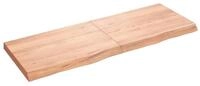 vidaXL Tischplatte Tischplatte Hellbraun 140x50x(2-6)cm Massivholz Eiche...