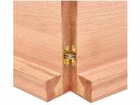 vidaXL Tischplatte Tischplatte 180x60x(2-6) cm Massivholz Behandelt Baumkante...