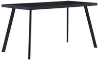 vidaXL Esstisch, Esstisch Schwarz 140 x 70 x 75 cm Hartglas