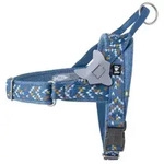 HURTTA Hunde-Geschirr Razzle Dazzle Norwegergeschirr bilberry (jeansblau) blau