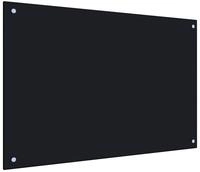vidaXL K&uuml;chenr&uuml;ckwand, Spritzschutz K&uuml;che Schwarz 90x60 cm Hartglas