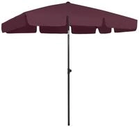 vidaXL Sonnenschirm Strandschirm Bordeauxrot 200x125 cm