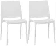 CLP Gartenstuhl Maya (2er Set, 2 St), Outdoor, Kunststoff, stapelbar